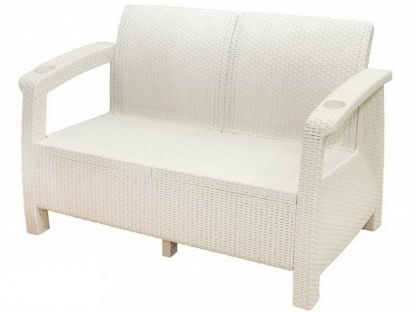 Двухместный диван Yalta Sofa Seаt белый купить в Сусумане
