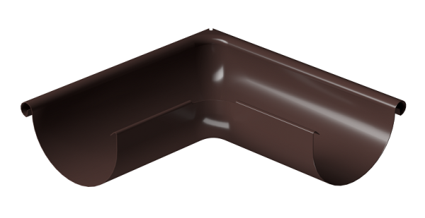 Угол внешний 90° D125 Döcke STAL PREMIUM Шоколад, (RAL 8019) купить в Сусумане