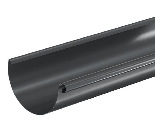 Водосток Aquasistem, система 125x90 - Водосточный желоб 3.00м RAL 7024 Тёмно-серый купить в Сусумане
