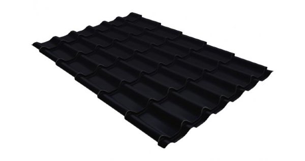 Металлочерепица классик GL 0,5 Velur20 RAL 9005 черный купить в Сусумане