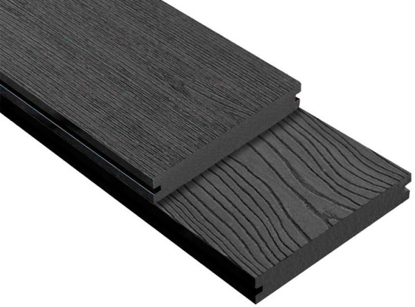Террасная доска ДПК Outdoor 3D полнотелая STORM/OCEAN BLACK черная купить в Сусумане