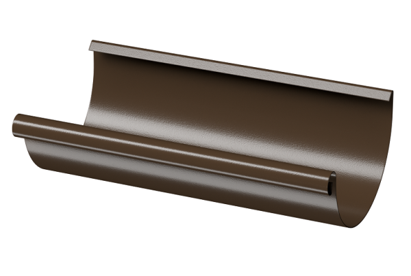 Желоб полукруглый D125 3 м Döcke STAL PREMIUM Каштан, (RAL 8017) купить в Сусумане