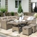 Комплект мебели AFINA плетеной из иск. ротанга AFM-307B Beige купить в Сусумане