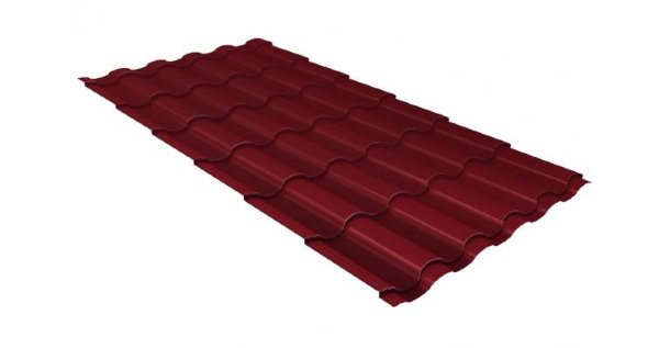 Металлочерепица кредо 0,5 Satin RAL 3005 красное вино купить в Сусумане