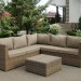 Комплект мебели AFINA плетеной из иск. ротанга YR825B Beige купить в Сусумане