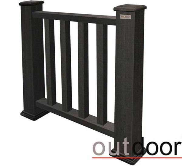 Ограждение из ДПК Outdoor Классик 3D STORM чёрный купить в Сусумане