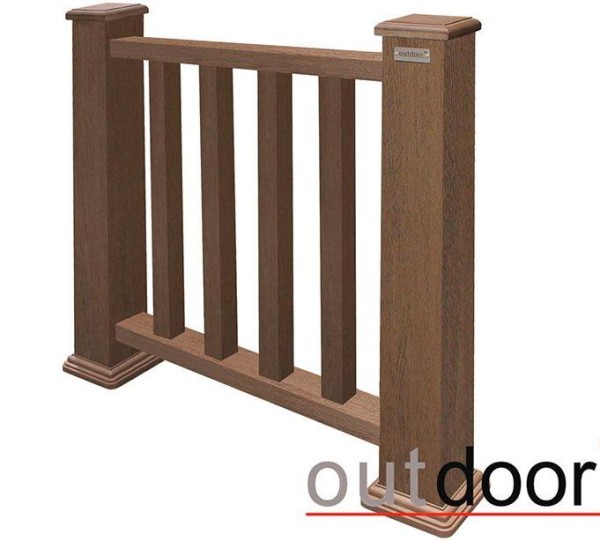 Ограждение из ДПК Outdoor Классик 3D STORM коричневый микс купить в Сусумане