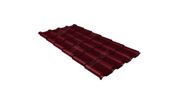 Металлочерепица камея 0,5 Satin RAL 3005 красное вино купить в Сусумане