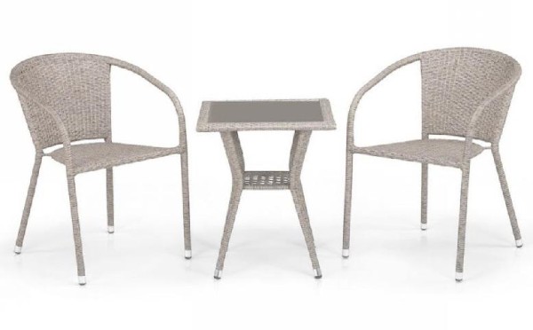 Комплект плетеной мебели AFINA из иск. ротанга T25C/Y137C-W85 Latte 2Pcs купить в Сусумане