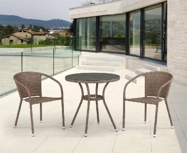 Комплект плетеной мебели AFINA из иск. ротанга T282ANT/Y137C-W56 Light Brown 2Pcs купить в Сусумане