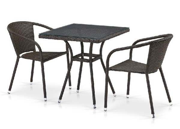 Комплект плетеной мебели AFINA из иск. ротанга T282BNT/Y137C-W53 Brown 2Pcs купить в Сусумане