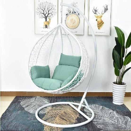 Кресло Подвесное из искусственного ротанга AFM-168A-L White/Green купить в Сусумане