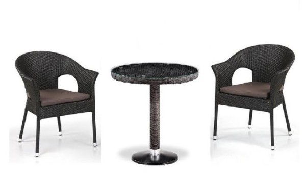 Комплект плетеной мебели AFINA из иск. ротанга T601/Y79A-W53 Brown 2Pcs купить в Сусумане