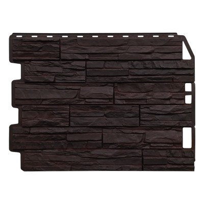 Фасадная панель FineBer, Скол - Тёмно коричневый