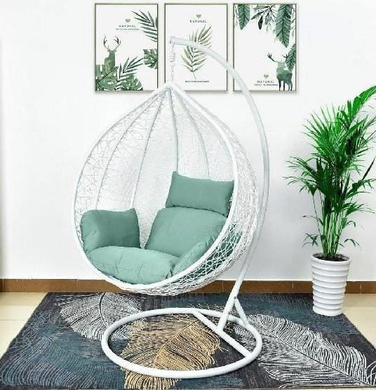 Кресло Подвесное из искусственного ротанга AFM-168A-XL White/Green купить в Сусумане