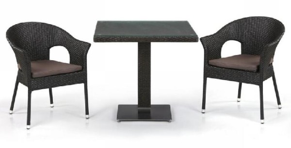 Комплект плетеной мебели AFINA из иск. ротанга T605SWT/Y79A-W53 Brown 2Pcs купить в Сусумане