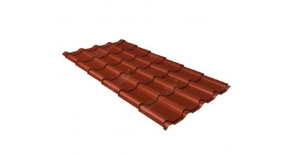 Металлочерепица камея 0,5 Satin RAL 8004 терракота купить в Сусумане