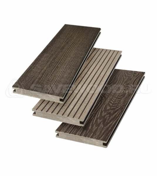 Террасная доска SW Fraxinus (R) полнотелая «SaveWood» Темно-коричневый купить в Сусумане