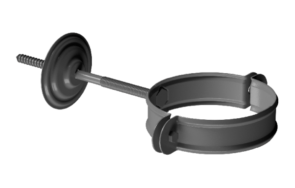 Хомут трубы D90 Döcke STAL PREMIUM Графит, (RAL 7024) купить в Сусумане