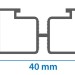 Лага алюминиевая KRONEX 40x15x3000 мм опорная Slim купить в Сусумане