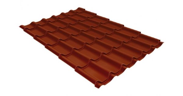 Металлочерепица классик 0,45 Drap RAL 8004 терракота купить в Сусумане
