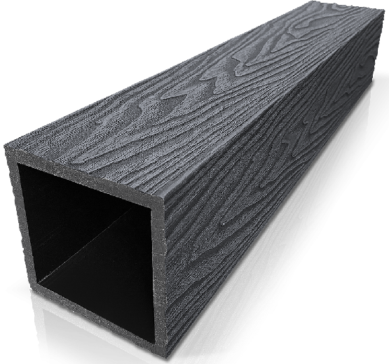 Столб ДПК 3D GardenParkett фактура дерева Графит купить в Сусумане