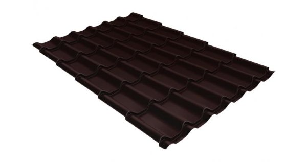 Металлочерепица классик GL 0,5 Velur20 RAL 8017 шоколад купить в Сусумане