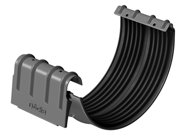 Соединитель желобов D125 Döcke STAL PREMIUM Графит, (RAL 7024) купить в Сусумане