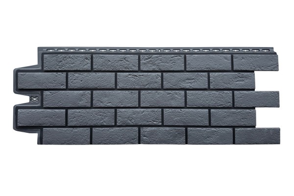 ФП Grand Line состаренный кирпич премиум Графит (шов RAL 9005) купить в Сусумане