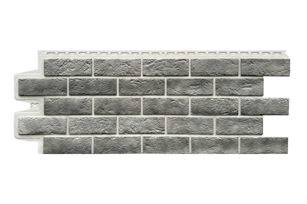 Фасадная панель Grand Line Состаренный кирпич Элит гранит, ШОВ белый купить в Сусумане