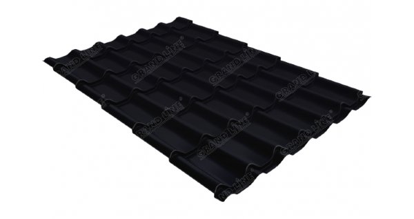 Металлочерепица классик 0,45 Drap RAL 9005 черный купить в Сусумане