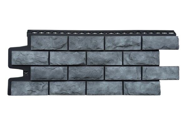 Фасадные панели Grand Line Колотый Камень Антрацит, Шов черный купить в Сусумане